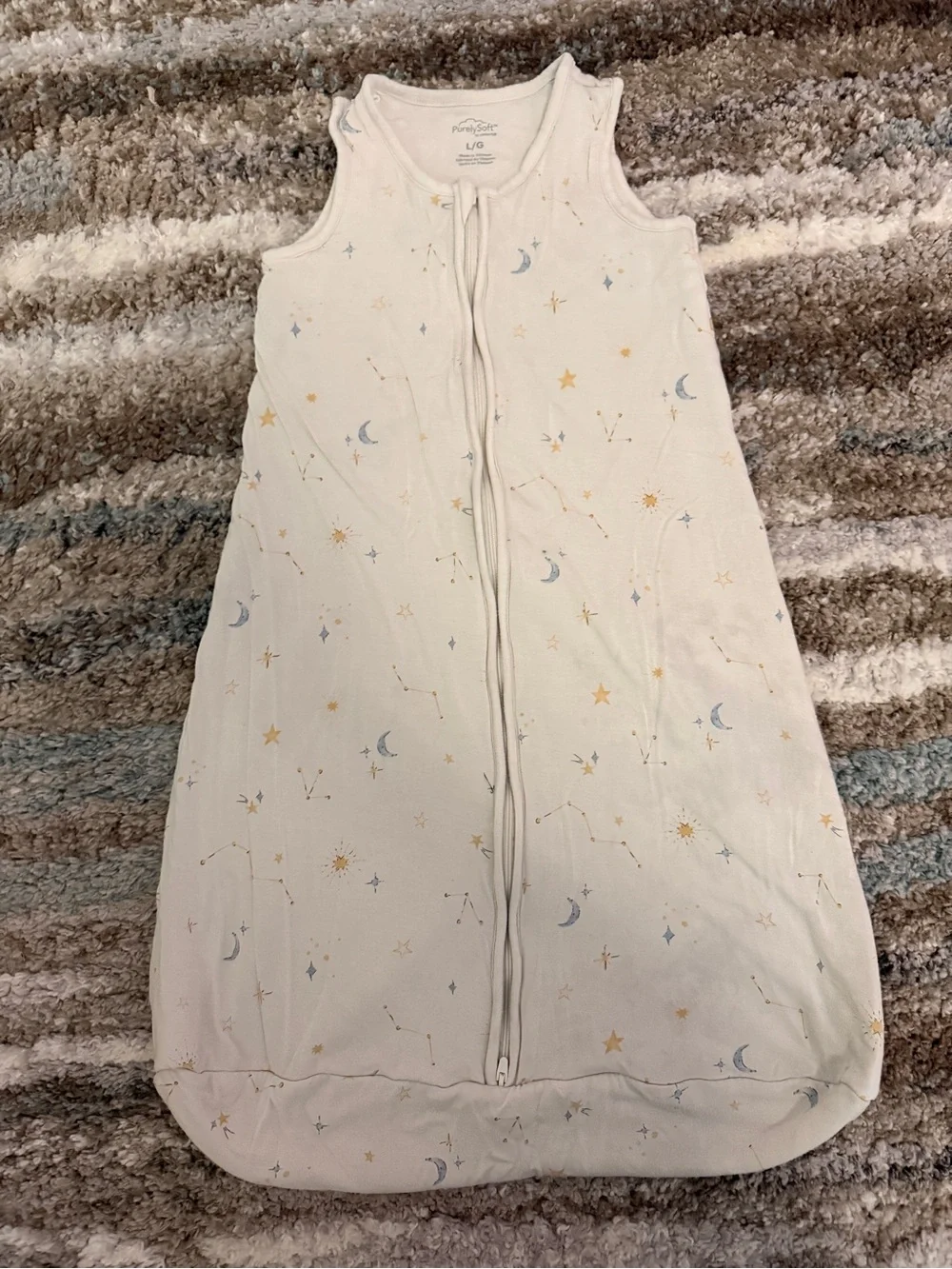 Carters Purely Soft Moon & Star Print sleep sack